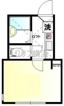クレア大岡(1K/1階)の間取り写真