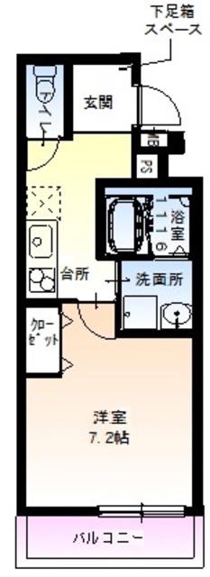 フジパレス住吉公園(1K/1階)の間取り写真