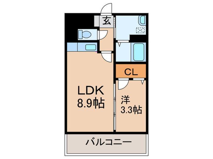 サンディエゴ永野III(1LDK/7階)の間取り写真