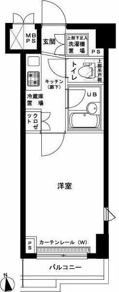 ルーブル大森八番館(1K/3階)の間取り写真