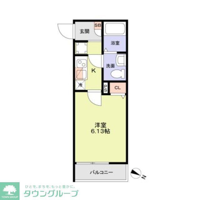 MIAM幕張(1K/2階)の間取り写真