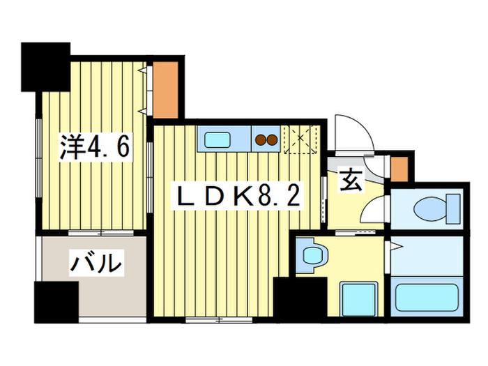 メゾン・ド・ヴィレ桑園(1LDK/4階)の間取り写真