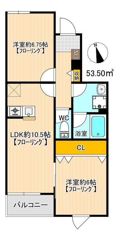 CONFORTOY(2LDK/3階)の間取り写真
