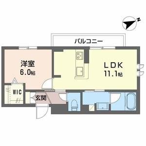 カーサ ピノ 5(1LDK/2階)の間取り写真