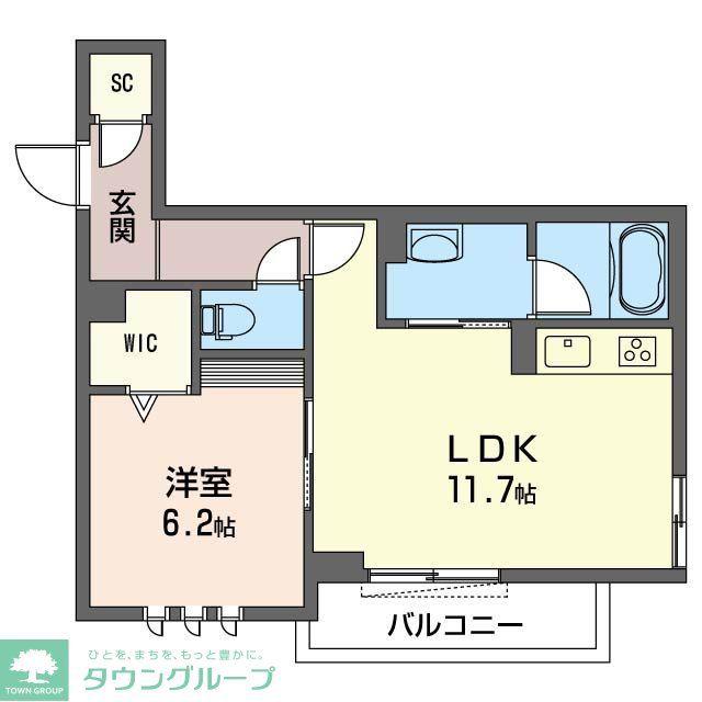 プレミアス(1LDK/2階)の間取り写真