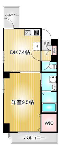 RAFFLE IZUMI(1DK/3階)の間取り写真