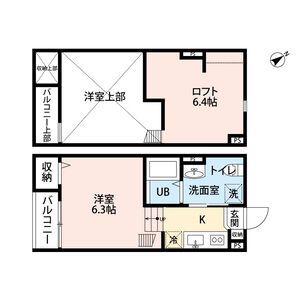 CASTELLO ANELLOカステロ アネ(1K/2階)の間取り写真