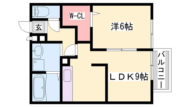 ルミエール(1LDK/2階)の間取り写真