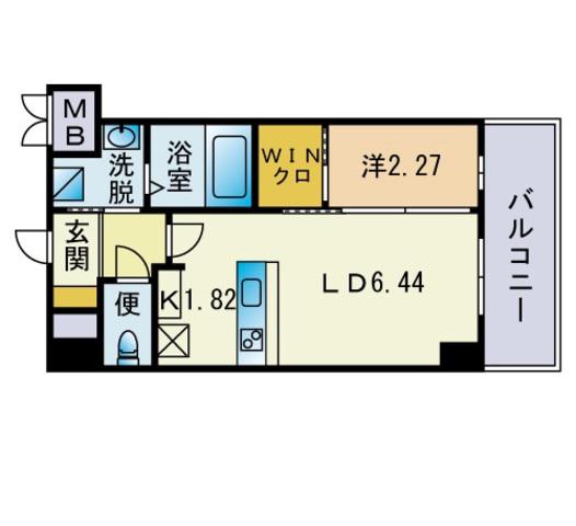 WE 今宿(1LDK/4階)の間取り写真