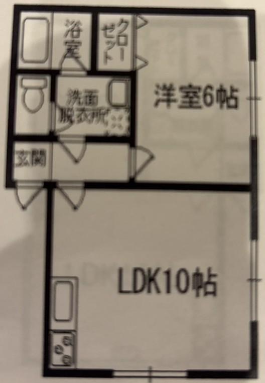 スカイプレス(2LDK/1階)の間取り写真