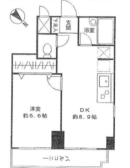 オリンピックマンション中村橋(1LDK/2階)の間取り写真