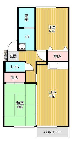 シティ長尾(2LDK/2階)の間取り写真