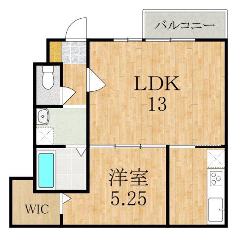 セレーノII(1LDK/1階)の間取り写真
