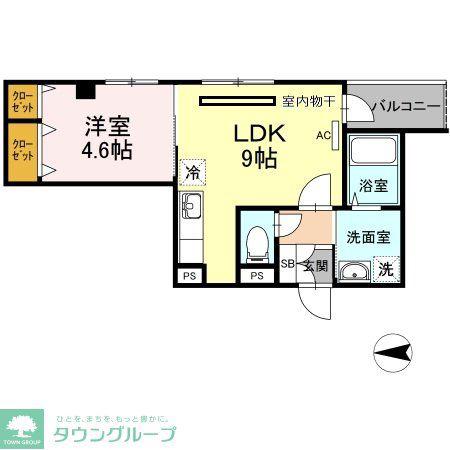 エスタシオン MT(1LDK/5階)の間取り写真