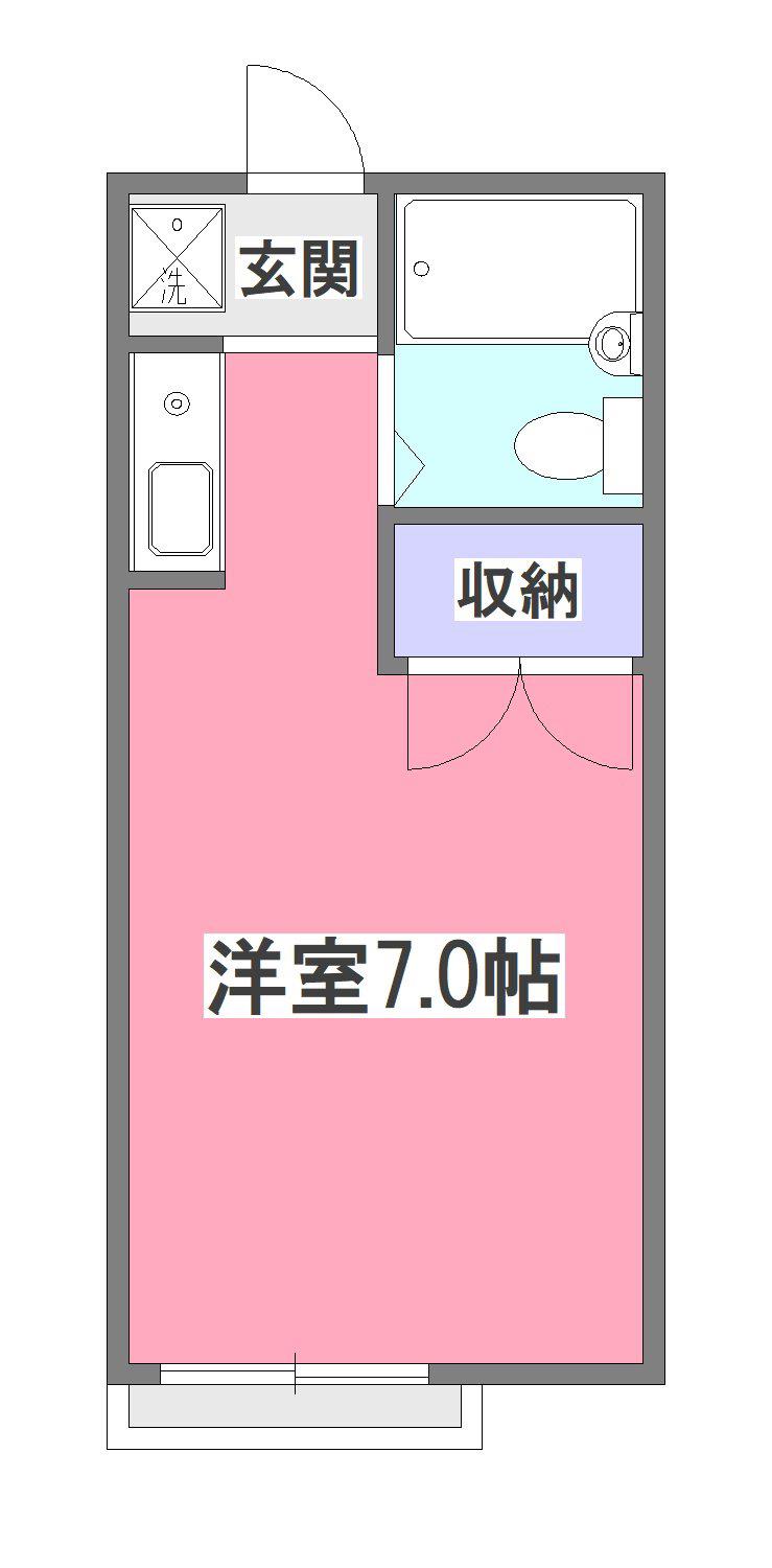 プリムローズ(ワンルーム/2階)の間取り写真