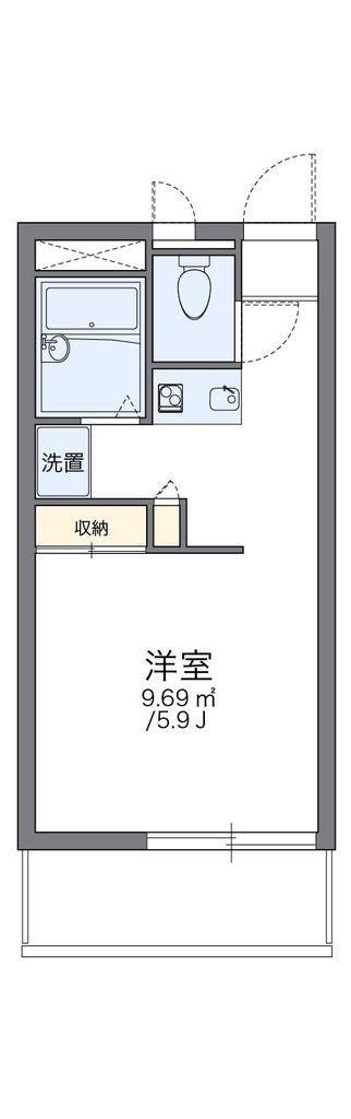 レオパレスサウス VILLAGE(1K/2階)の間取り写真