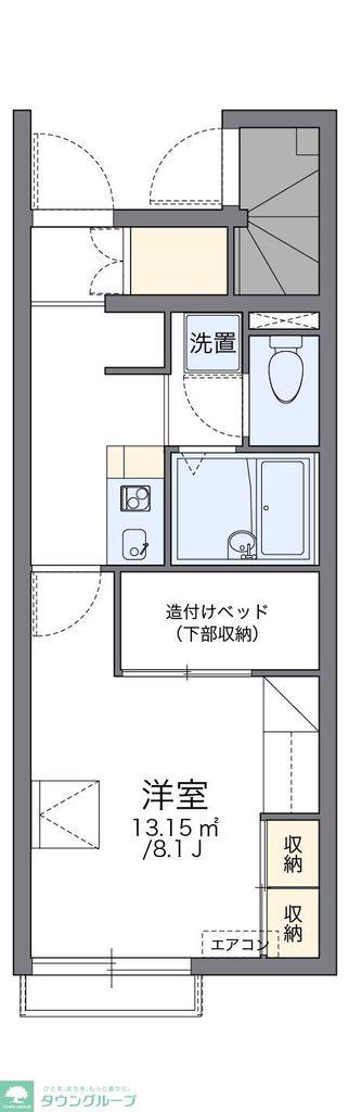 レオパレスリッチM(1K/1階)の間取り写真
