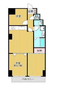 ライオンズプラザ亀戸(2SLDK/9階)の間取り写真
