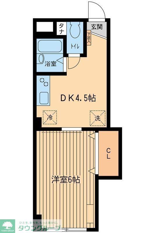 慶応マンション(1DK/4階)の間取り写真