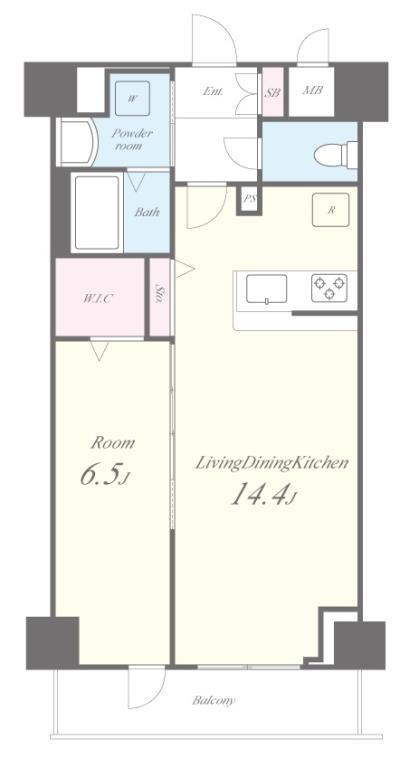 HORIZON RESIDENCE(1LDK/8階)の間取り写真