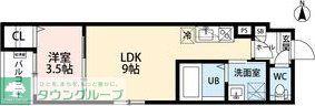 CRASTINE弥生町B棟クラスティーネヤヨ(1LDK/3階)の間取り写真