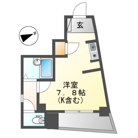 セリーヌ池尻大橋(ワンルーム/7階)の間取り写真