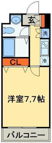 HUMANハイム船橋(1K/3階)の間取り写真