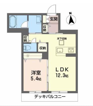 シャトードール(1LDK/4階)の間取り写真