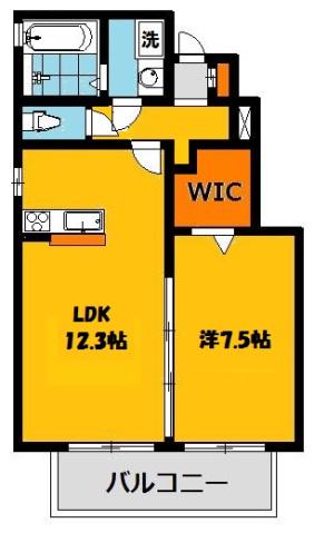 スパローハウス七番舘 A(1LDK/1階)の間取り写真