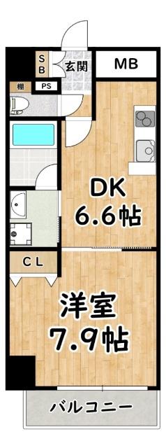 アーバネス淀川(1DK/10階)の間取り写真