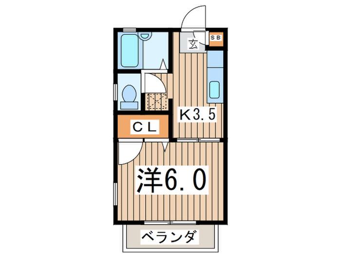 オンクールSHIBA(1K/1階)の間取り写真