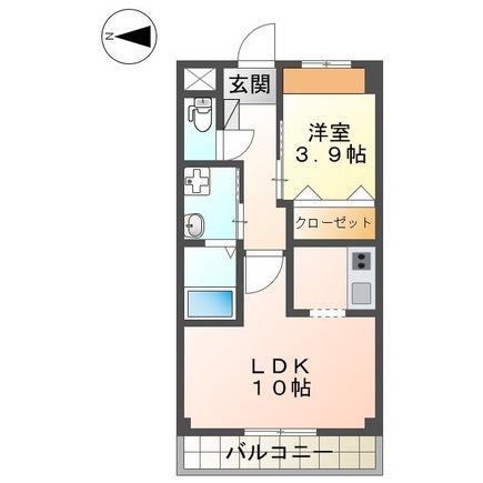 LIANGE(1LDK/2階)の間取り写真