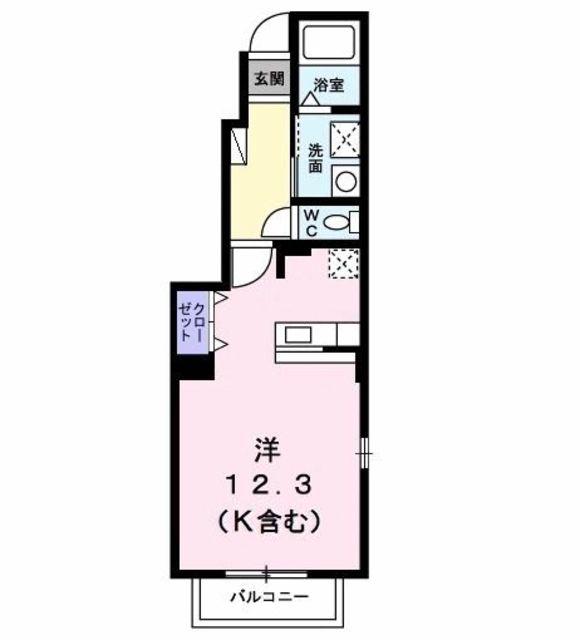 シュティルシェーネ(ワンルーム/1階)の間取り写真