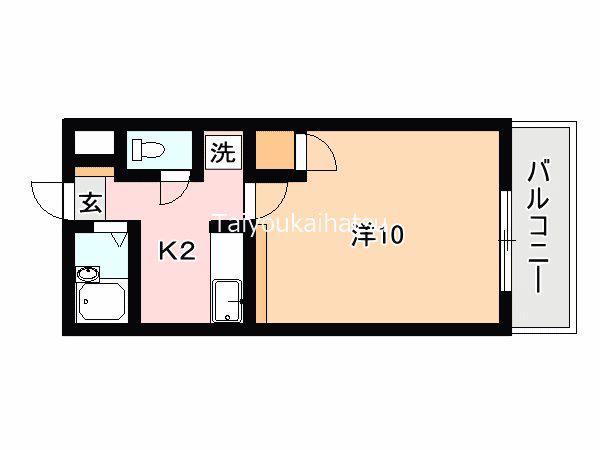 シェソワ(1K/6階)の間取り写真