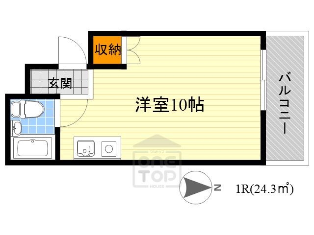 キャロル江坂(ワンルーム/3階)の間取り写真