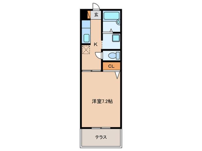 フェニックスO・T(1K/2階)の間取り写真