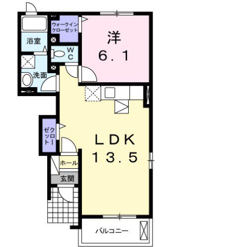 カーサレーノ 2(1LDK/1階)の間取り写真
