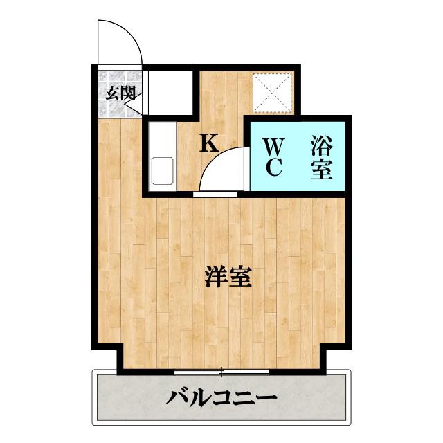 レバンガ桜川AP(ワンルーム/3階)の間取り写真