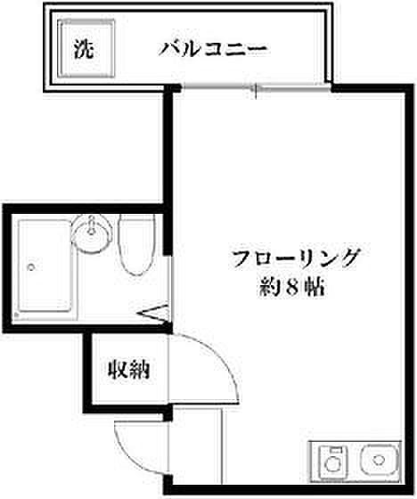 マンション藍(ワンルーム/2階)の間取り写真