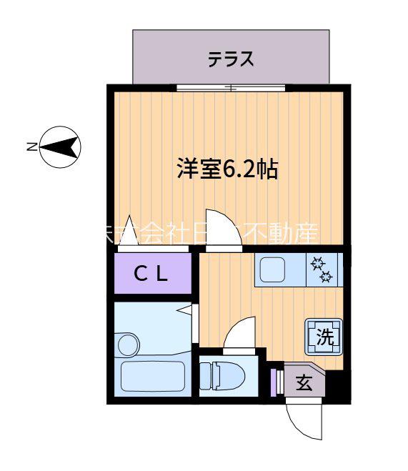 CIELM KAWAHARA(1K/1階)の間取り写真