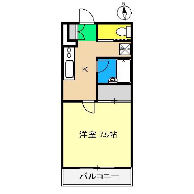 コーポNOMURA(1K/2階)の間取り写真