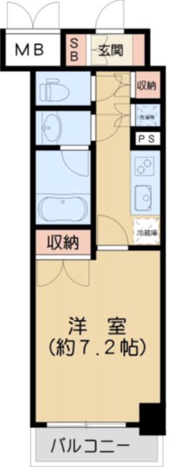 クオリア小石川(1K/3階)の間取り写真