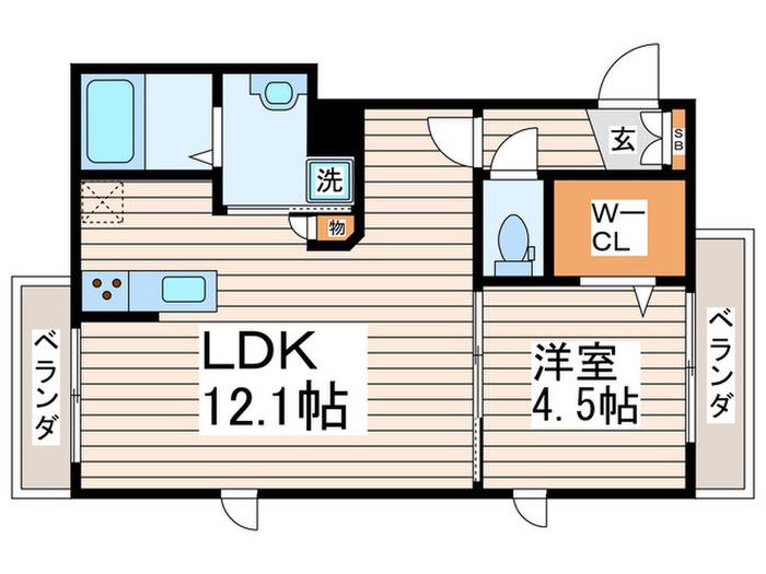 H.HOWA(1LDK/3階)の間取り写真