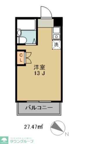押上PARK SQUARE(ワンルーム/7階)の間取り写真