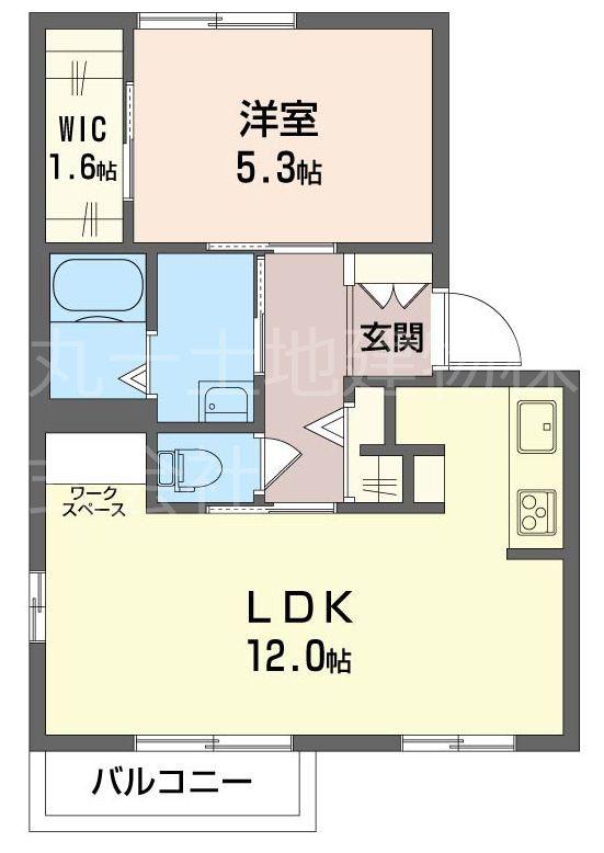 グリーンハウスA棟(1LDK/2階)の間取り写真