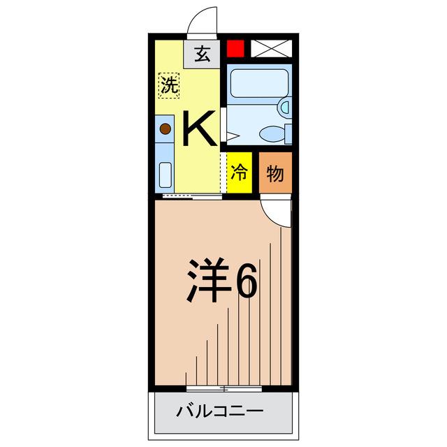 振興ビル(1K/4階)の間取り写真