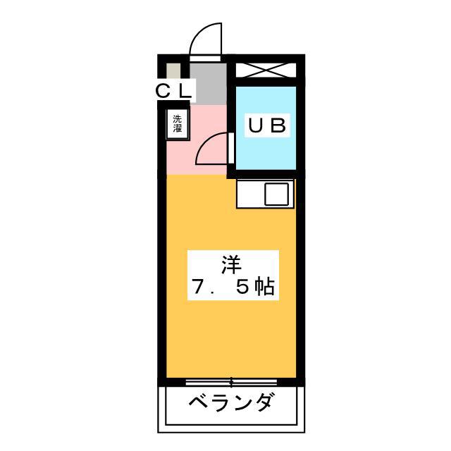 チサンマンション両替町(ワンルーム/5階)の間取り写真