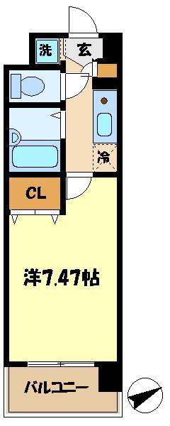 プルミエール梶ヶ谷(1K/3階)の間取り写真