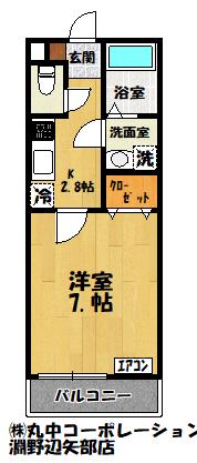 レフレール(1K/3階)の間取り写真