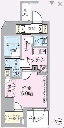 ARKMARK中野(1K/4階)の間取り写真